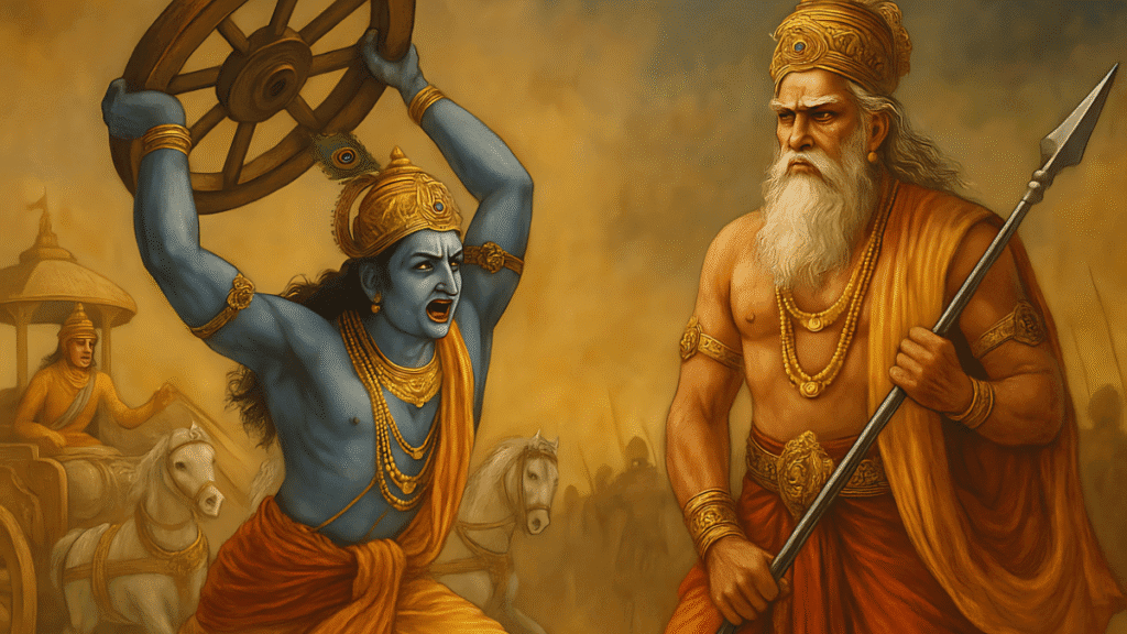 Krishna and Bhishma Encounter