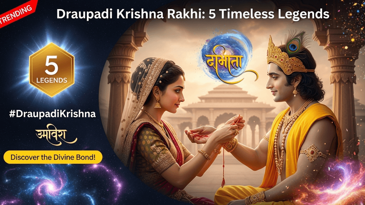 Draupadi Krishna Rakhi story with Rakhi ritual and divine friendship lesson