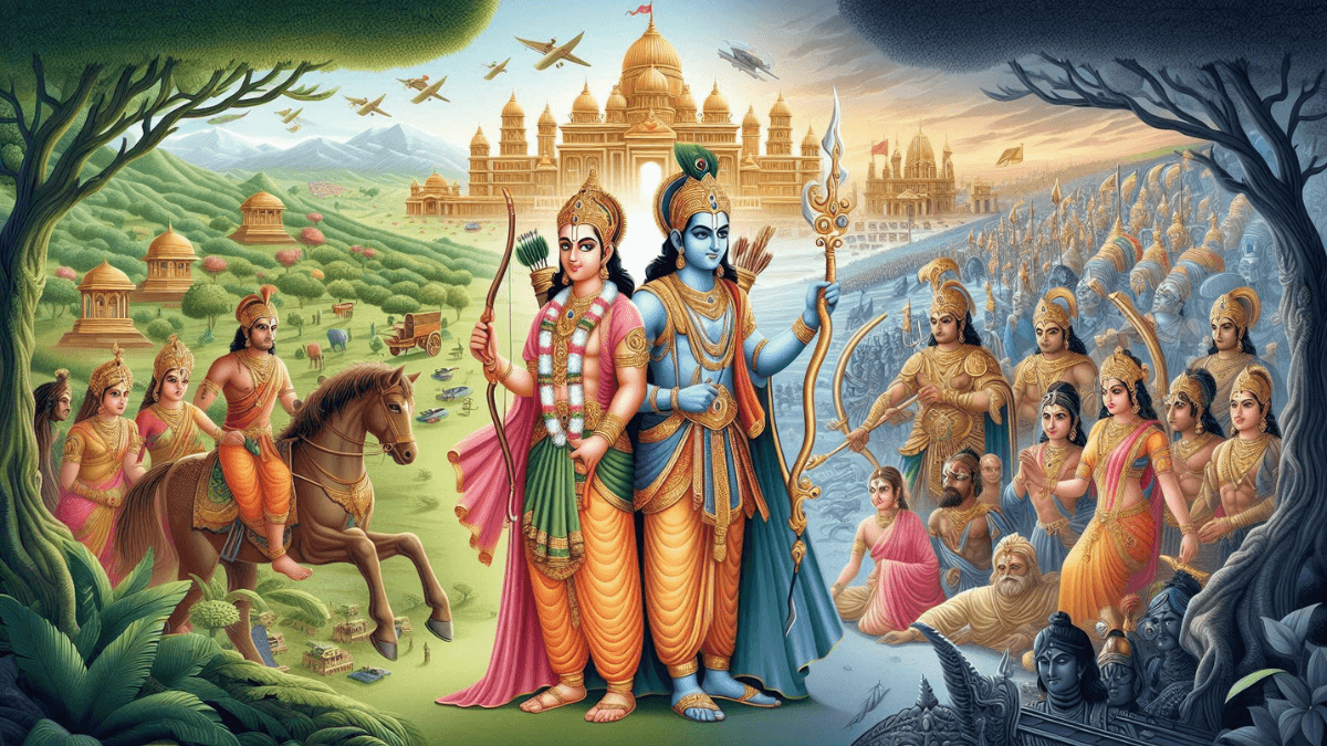Ramayana vs Mahabharata illustration