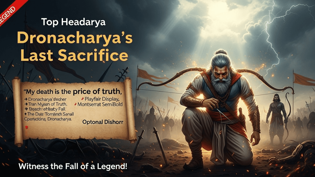 Dronacharya Death Mahabharata: The Fall of the Great Teacher